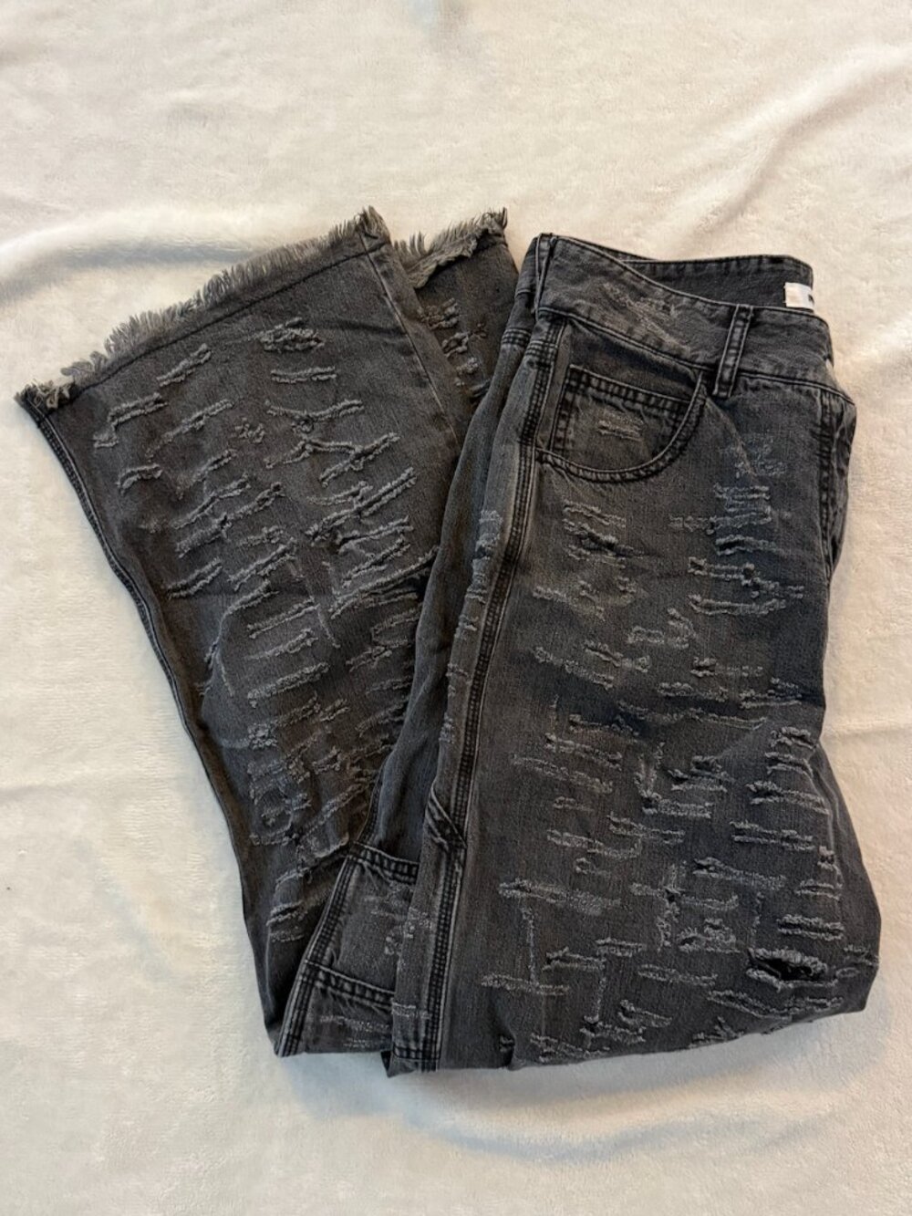 Interior Black Ripped Jeans
